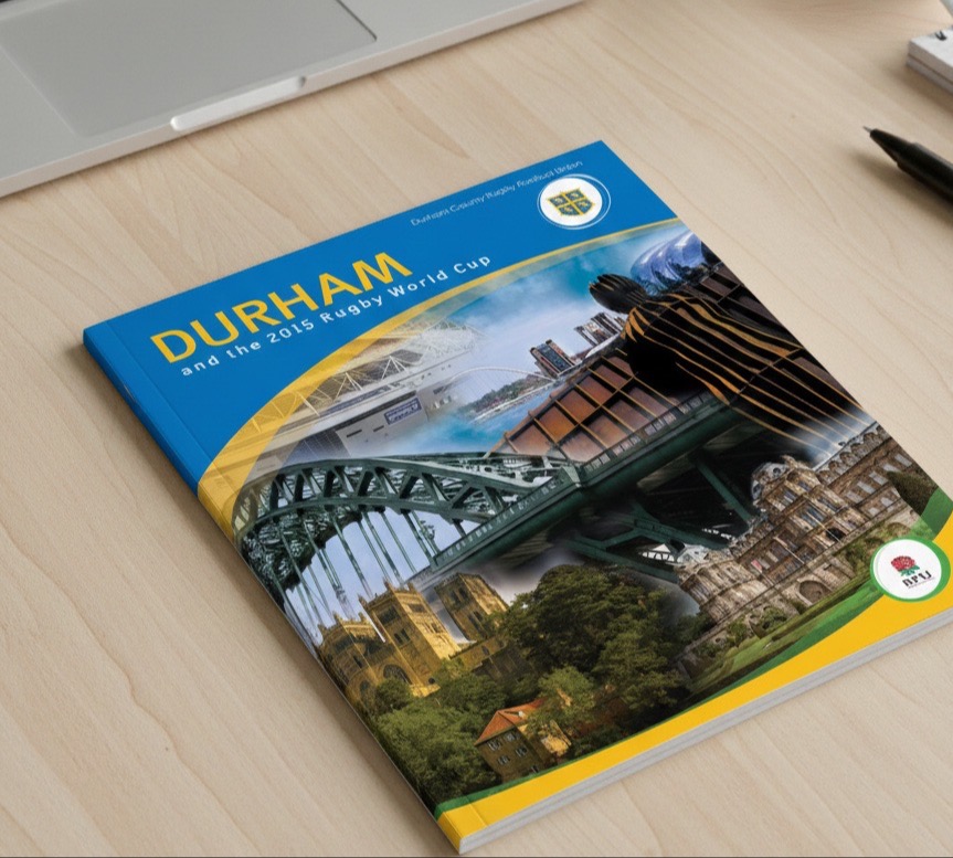 DURHAM RFU Magazine on table